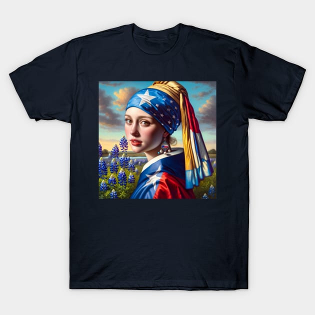 Texan Pearl: Celebrating Texas Independence Day T-Shirt by Edd Paint Something